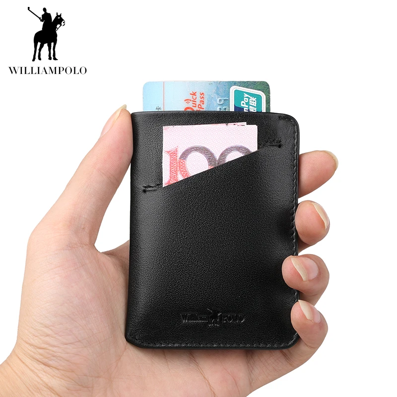 

Mini Wallet Short Ultrathin Slim Credit Card Holder Genuine Leather Organizer Multi Card Case Purse Black Brown PL175116