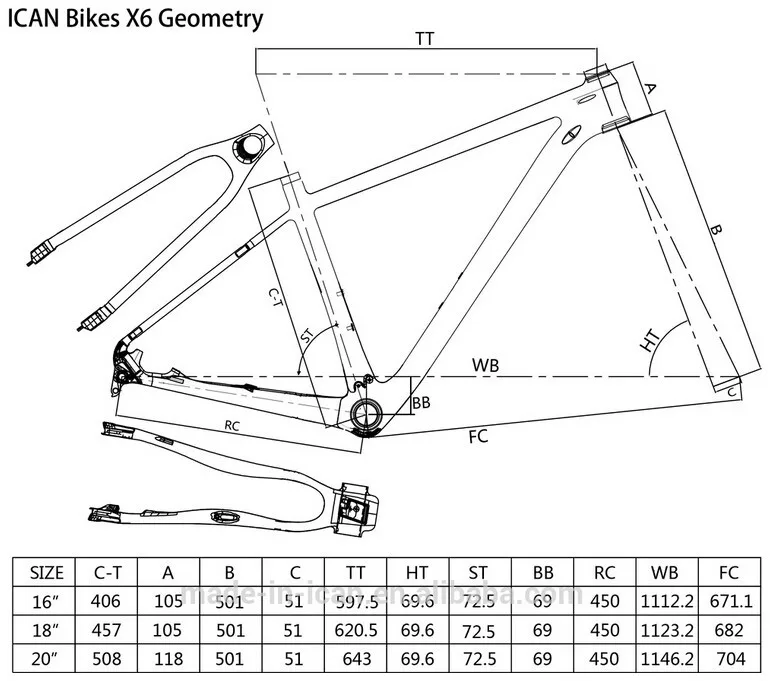 29er High-end полный углерода Полный Горный велосипед MTB велосипеда X6 с SRAM X5 указано, 18 скоростей MTB весь велосипед 16/18/20 дюймов для продажи