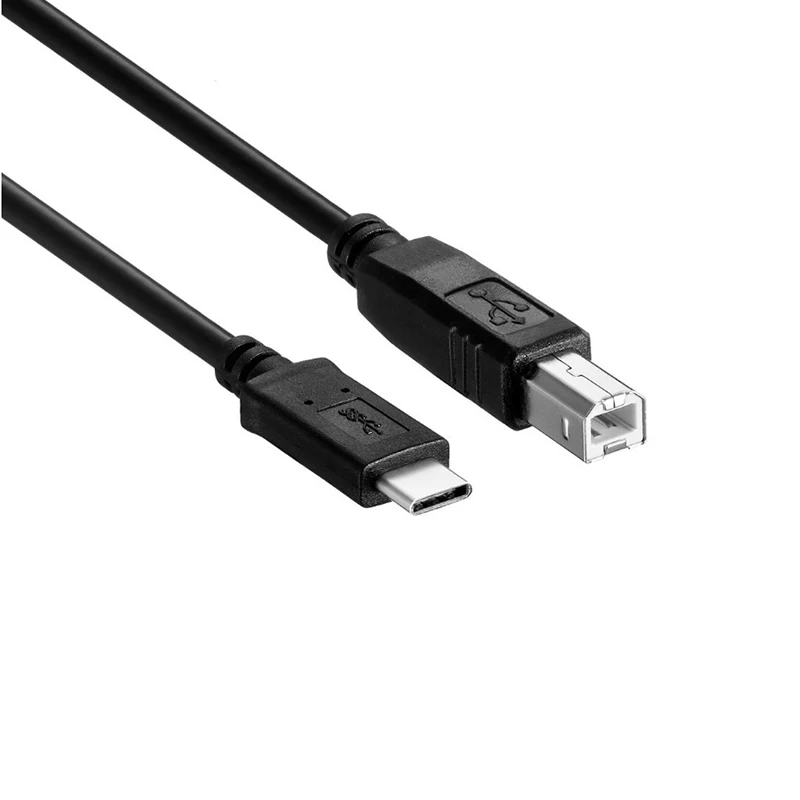 Kebidu 1m USB 3.1 Type C Male to 2.0 B Data Cable Adapter for Macbook Laptop Printer Hard Disk | Электроника