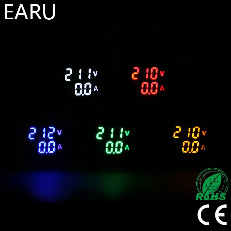 

Mini Digital Voltmeter Ammeter 22mm Square AC 20-500V 0-100A Amp Volt Voltage Tester Meter Dual LED Indicator Pilot Lamp Light