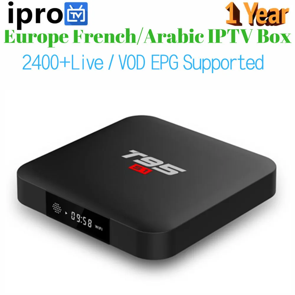 1 Year Free iprotv Europe French Arabic Africa UK IPTV Box 2700+ Live TV VO...