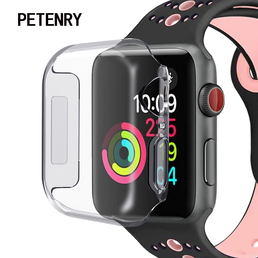 

For Apple Watch 40mm 44mm Serie 4 Shockproof Case Cover Full Screen Protector for iWatch 4 TPU Dropproof Waterproof Clear Frame