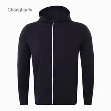 Для мужчин работает куртка с капюшоном на застежке быстросохнущая Спортивная Серый Фитнес для взрослых на открытом воздухе установки с