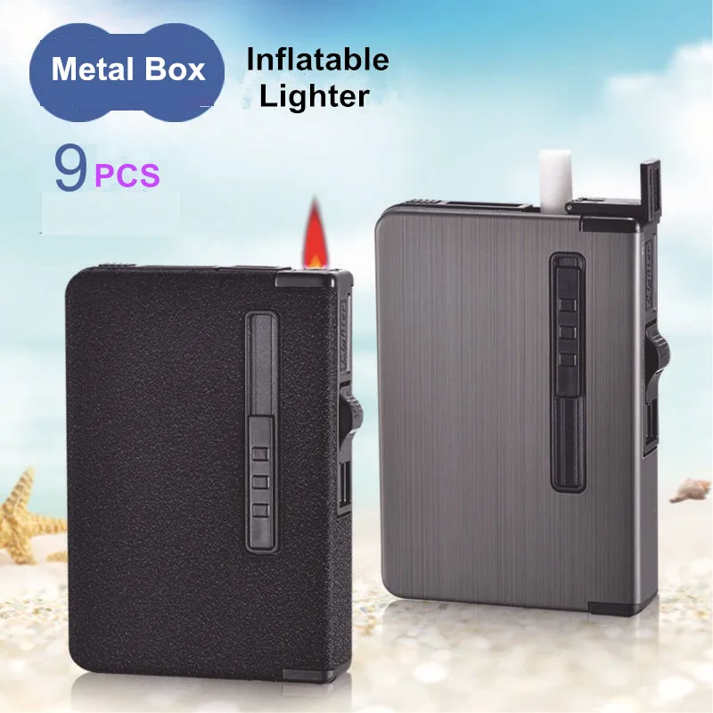Multifunction Automatic Ejection Cigarette Box Windproof Jet Lighter