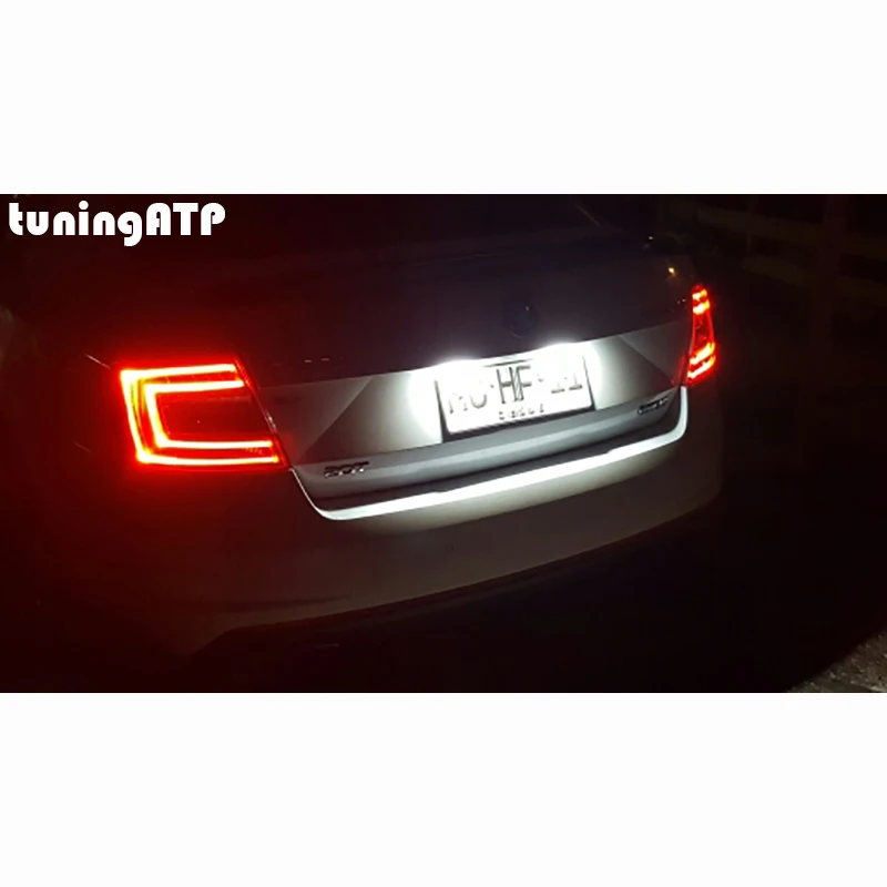 skoda superb number plate light
