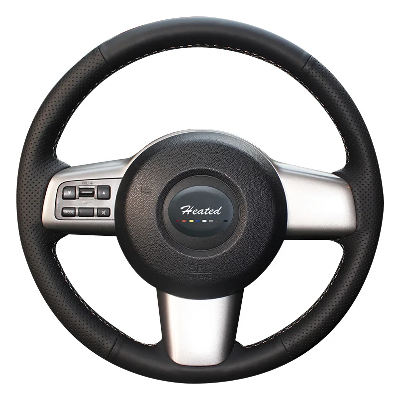 

Nappa Leather Car Steering Wheel Cover for Mazda 2 2008-2014 year Braid on the steering wheel