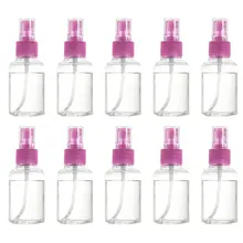JEYL Hot 10 pcs 50ml Travel Transparent Plastic Perfume Atomizer Small Mini Spray Bottle Empty Makeup Container Pump Transparent