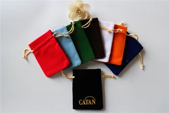 

Customized Logo multicolor velvet bag silk-screen drawstring gift bags perfume package velvet pouch Free Shipping