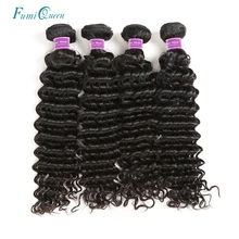 Ali Fumi queen волосы глубокая волна бразильские виргинские волосы плетение человеческих волос пучки парики с натуральными волосами натурального цвета 4 шт в партии