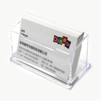 

Practical Transparent Cuboid Acrylic Desktop Business Card Holder Display Box