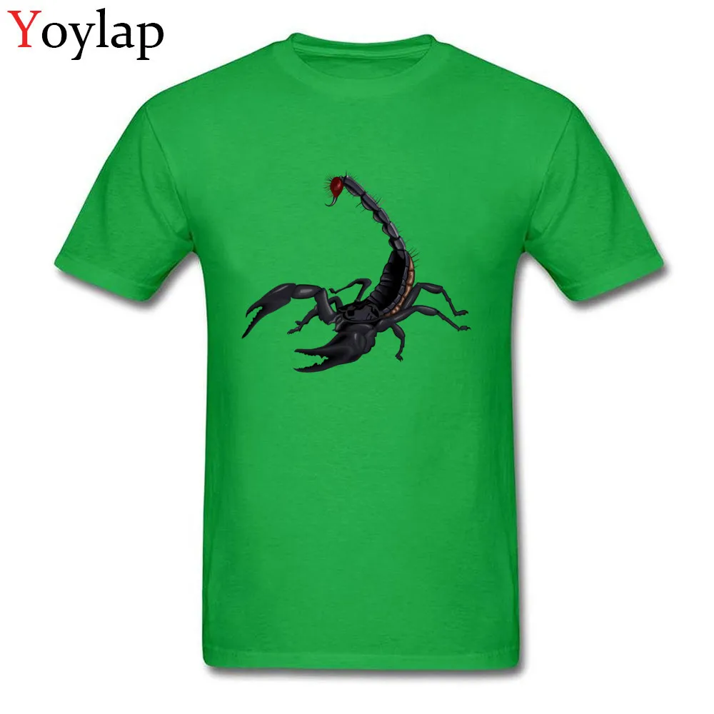 scorpion12131 O-Neck Mens T-shirts Summer/Autumn Custom Tops T Shirt Short Sleeve 2017 New Fashion Cotton Custom Tee Shirts green