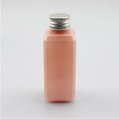 50 мл пластиковые квадратные пустые многоразовые флаконы для духов стиль оригинальные косметические контейнеры для эмульсии воды упаковка - Цвет: Розовый