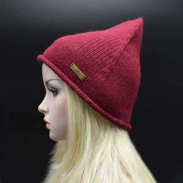 Buy 2017 Fashion Brand Winter High Quality wool Beanie Hat Knitted Pointy Hat