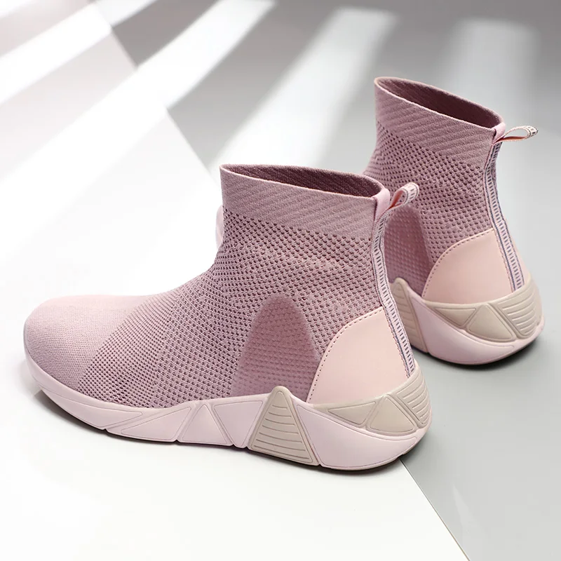 Skup Dzianiny damskie wysokie buty sportowe lekkie miękkie siłownia kobieta para Tenis skarpety buty sportowe modne adidasy Tenis Feminino