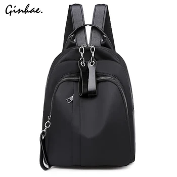 

2019 Fashion Nylon Backpack Women Casual Large Capacity Backpacks Ladies Luxury Designer Shoulder Bags Solid Female Pocket Bags