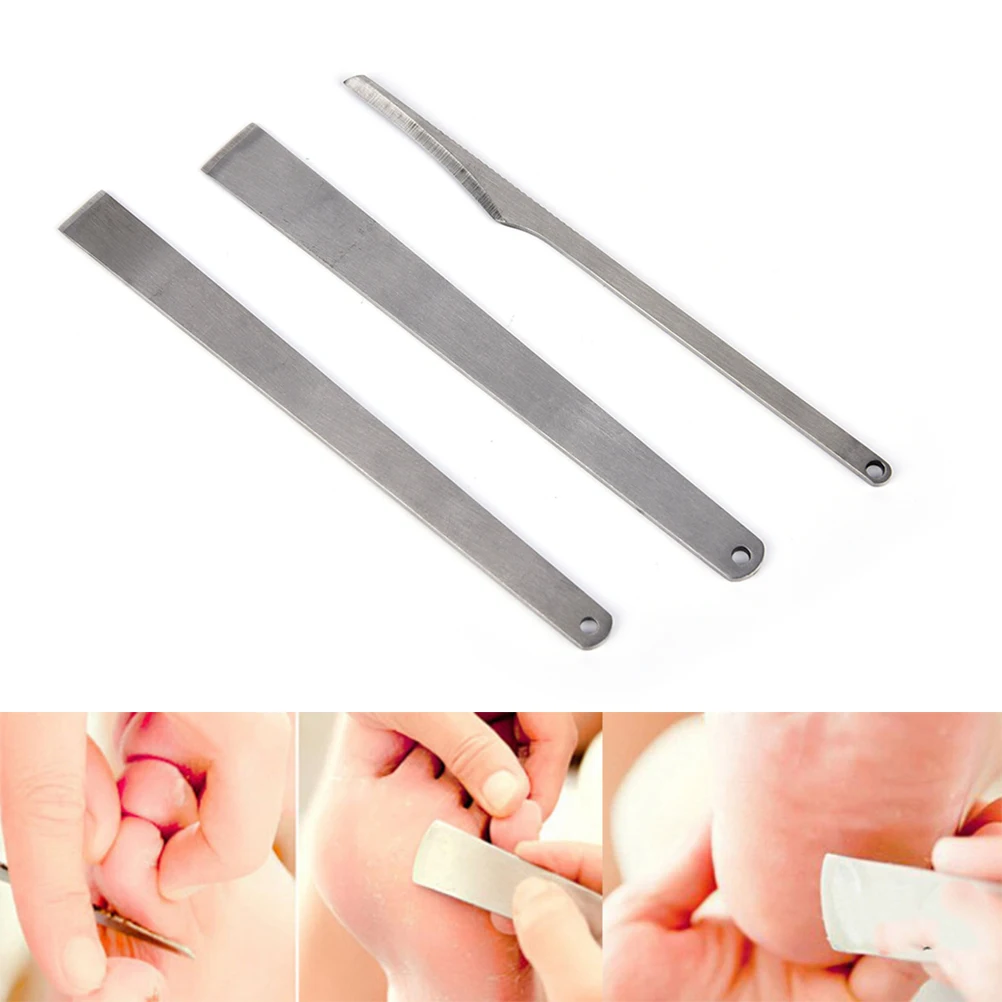 3pcs Pro Toe Cuticle Knife Feet Pedicure Callus Rasp File&Shaver Foot Hard Dead Skin Corn Remover Nail Foot Care Tool Kit