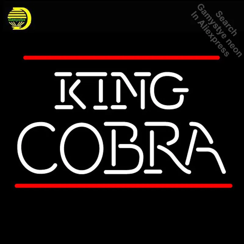 Неоновая вывеска для King Cobra неоновая лампа знак ручной работы коммерческих неоновая вывеска украсить комнату неоновый свет под парусом