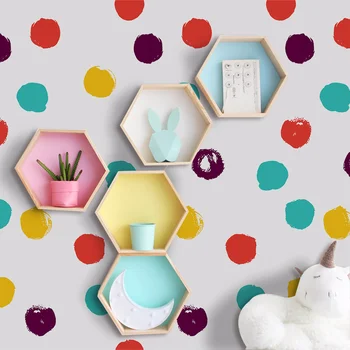 

1-10pcs Large Creative PVC 3d Color Dot Wall Sticker Dormitory Living Room Home Decoration Waterproof Sticker Mural Painting