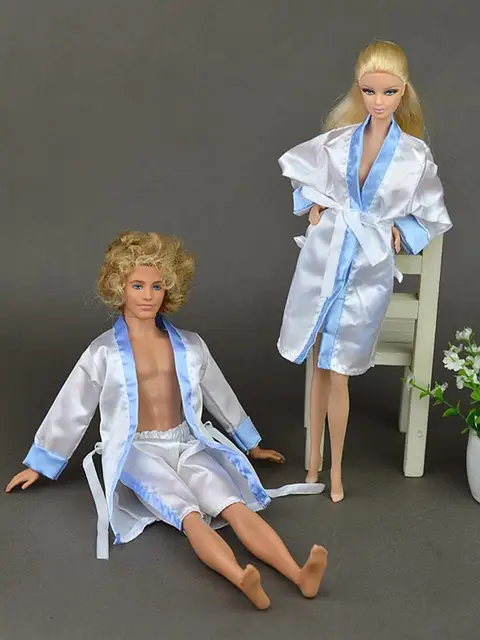 Roupão de pelúcia roxo para bonecas, pijama de inverno para banheiro barbie,  roupa casual, brinquedo de casa de boneca - AliExpress