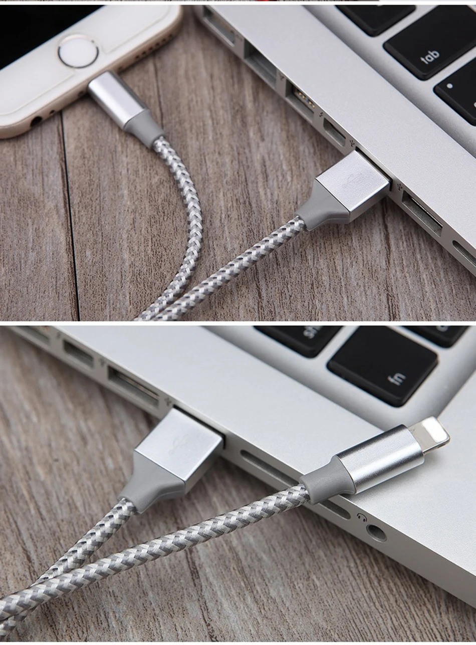 NOHON Nylon Charger Cable Quick Charging For iPhone X 10 8 7 6 5 Plus For iPad Mini IOS 9 10 11 Phone Lighting Charge Cables 1M (15)