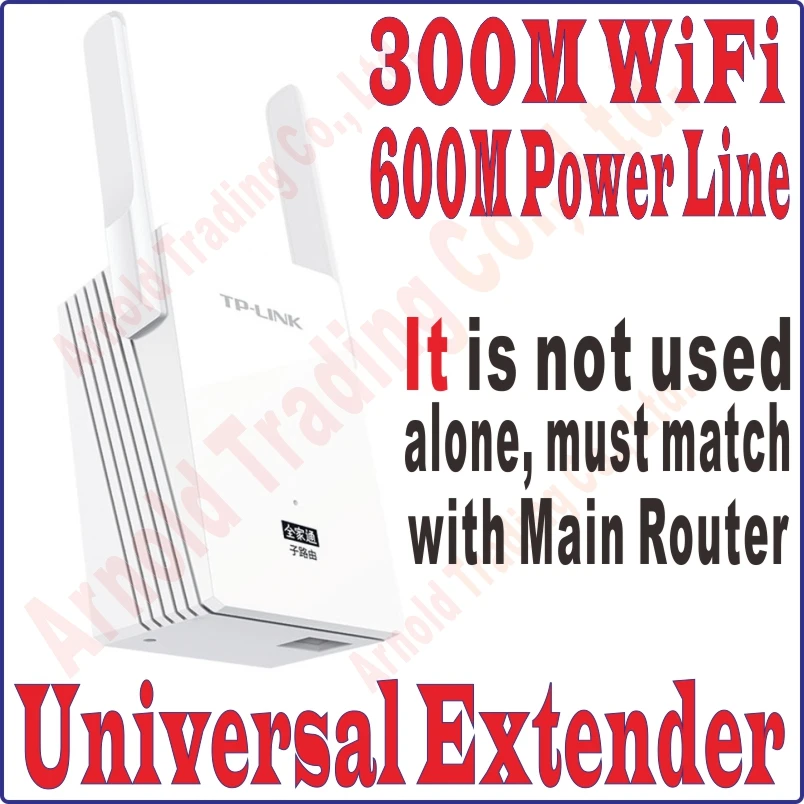 TPLink 2.4G 450Mbps 5G 433Mbps Main Wireless Router 600Mbps Power Line Adapter + 300Mbps Wirless Extender WiFi Hotspot Powerline
