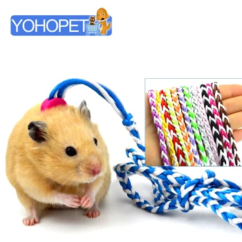 

Small pet tow rope squirrel Adjustable collar traction rope Arnes Hamster Leash small pet Hand making take a walk Traction rope