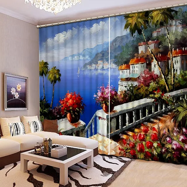 Noenname Null Sea Paintings Curtains Printing High Definition Lifelike Bedroom Living Room Cl 057 In From Home Garden Noenname Null Sea Paintings Curtains Printing High Definition Lifelike Bedroom Living Room Cl 057 In From Home Garden