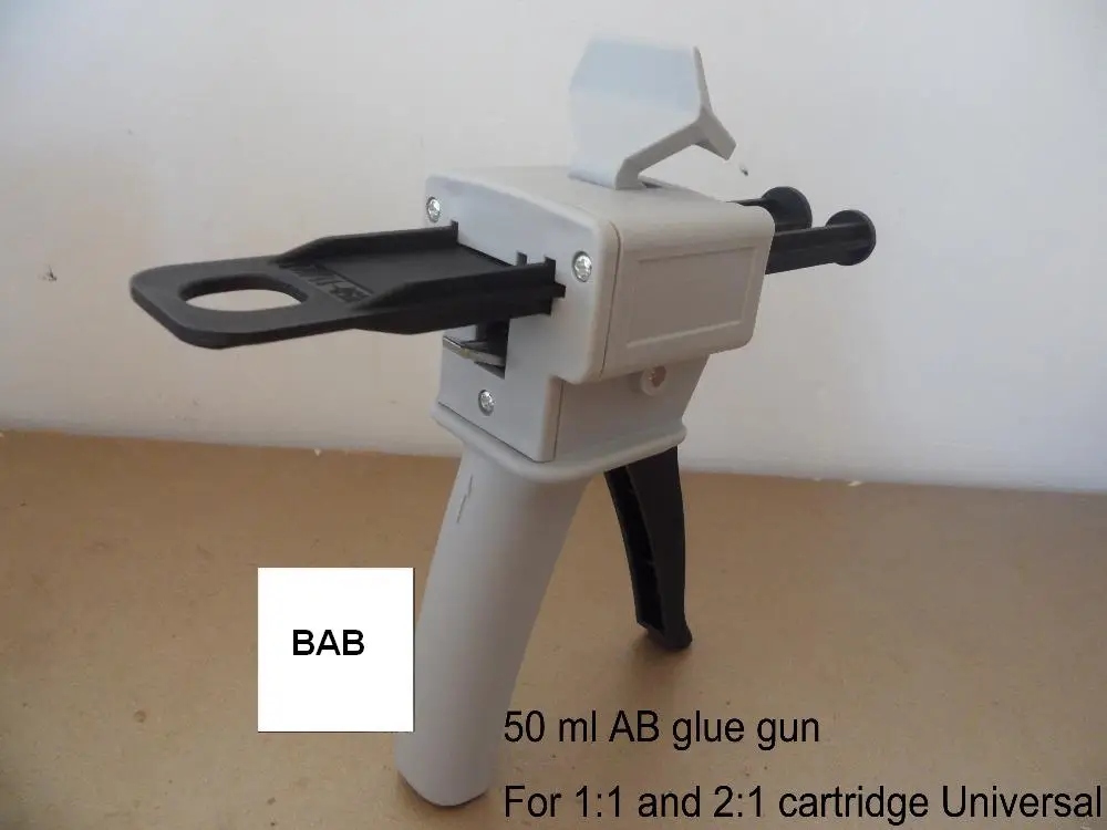 Epoxy resin AB Glue caulking Gun/cartridge 50 ML 2:1 & 1:1 Universal Manual Dispense mixing Gun Adhesive bonding extrusion tool Epoxy resin AB Glue caulking Gun/cartridge 50 ML 2:1 & 1:1 Universal Manual Dispense mixing Gun Adhesive bonding extrusion tool