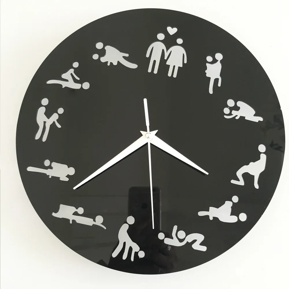Часы настенные кварцевые 3 D для взрослых пар спальни|sex clock|the wall clockwall clock |