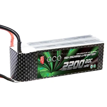 

ACE 14.8V/4S 2200mAh 20C LiPo Battery T plug Burst Disharge 40C/88A Max Charge Rate 5C/11A RC model power