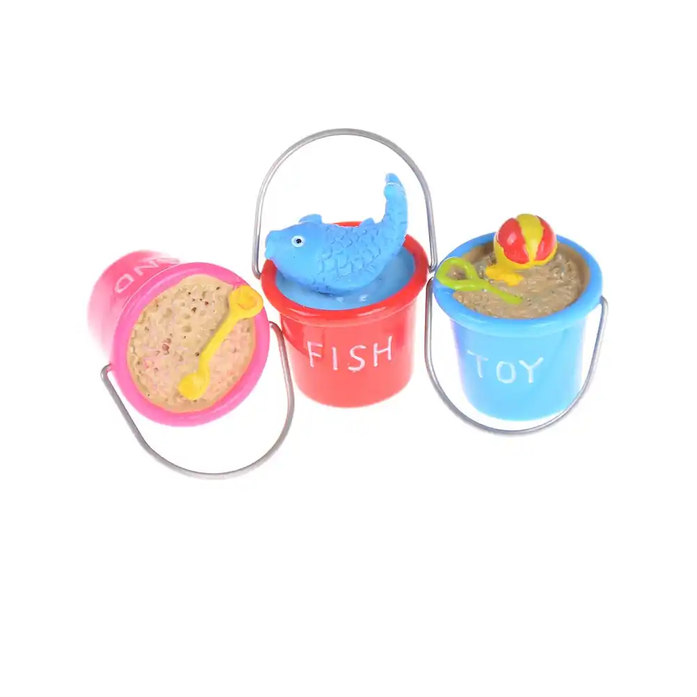 1:12 Dollhouse Miniature DIY Model Toys Scene Accessories Beach Bucket OrnameBSC