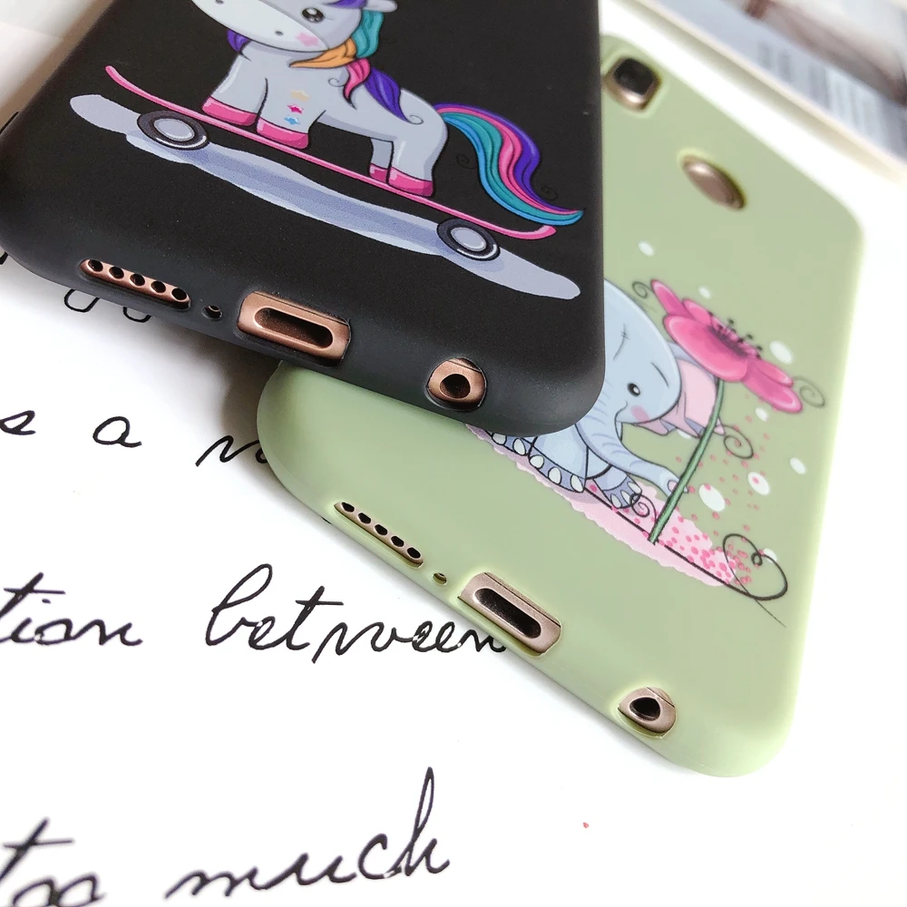 ETUI huawei Y5 Y6 Y7 Y9 чехол для телефона в форме единорога силиконовый мягкий чехол с покрытием для huawei P Smart Y5 Y6 Y7 Prime Honor 8A Coque