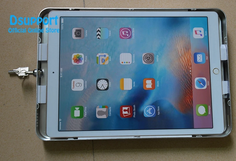 Алюминий сплав планшеты PC настенный Anti Theft дизайн дисплей стенд с замком безопасности для iPad Pro 12,9 дюйма