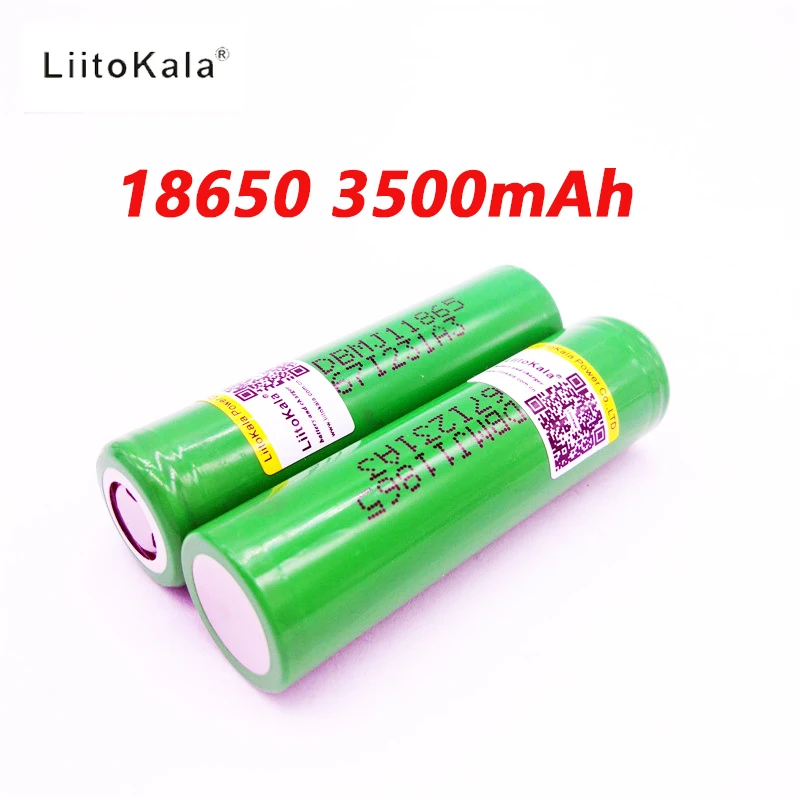 2 шт LiitoKala 18650 3500mah аккумулятор INR18650 MJ1 10A разрядка 3,7 V литий-ионный аккумулятор бесплатно