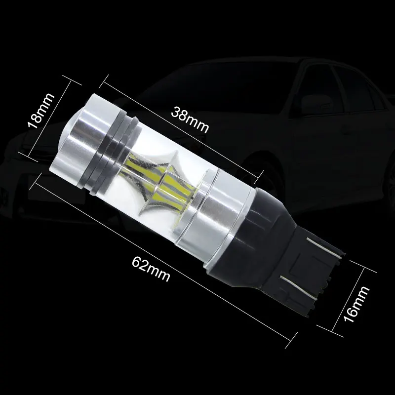 2X Красные мощные 100 Вт 3030 20SMD светодиодный 7443 T20 7444NA ные лампы для указателей