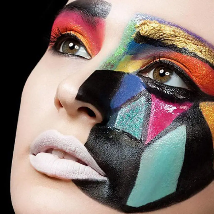 Schöne Frauen Hot 12 Farben Körper Gesicht Malen Make-Up Malerei Pigment Multicolor Serie Körper Kunst Oktober 27