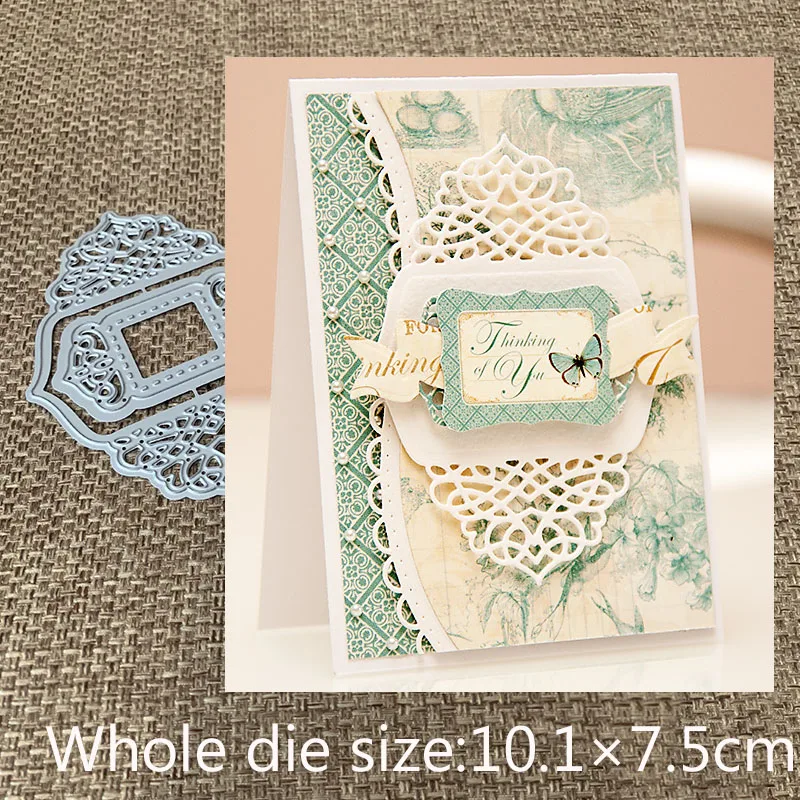 

New Design Craft Metal Cutting Dies Lace irregular background frame Scrapbooking Album DIY Paper Card Craft Embossing Die Cuts