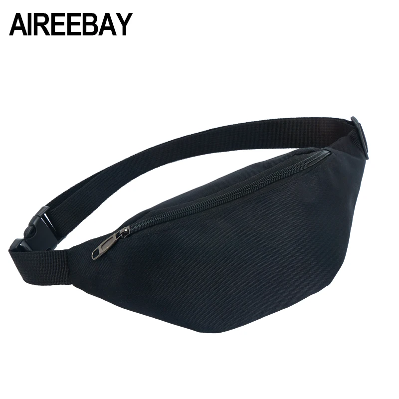 AIREEBAY الخصر حزم النساء الرجال حزمة مراوح حقيبة بحزام الهاتف حقيبة كيس السفر الخصر حزمة عالية الجودة صغيرة محفظة تربط حول الخصر النايلون الحقي...