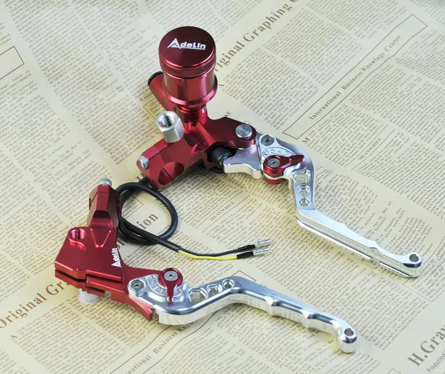 

Motorbike motorcycle lever handlebar brake pump cable line clutch set kit 12.7 piston cylinder for honda yamaha kawasaki suzuki