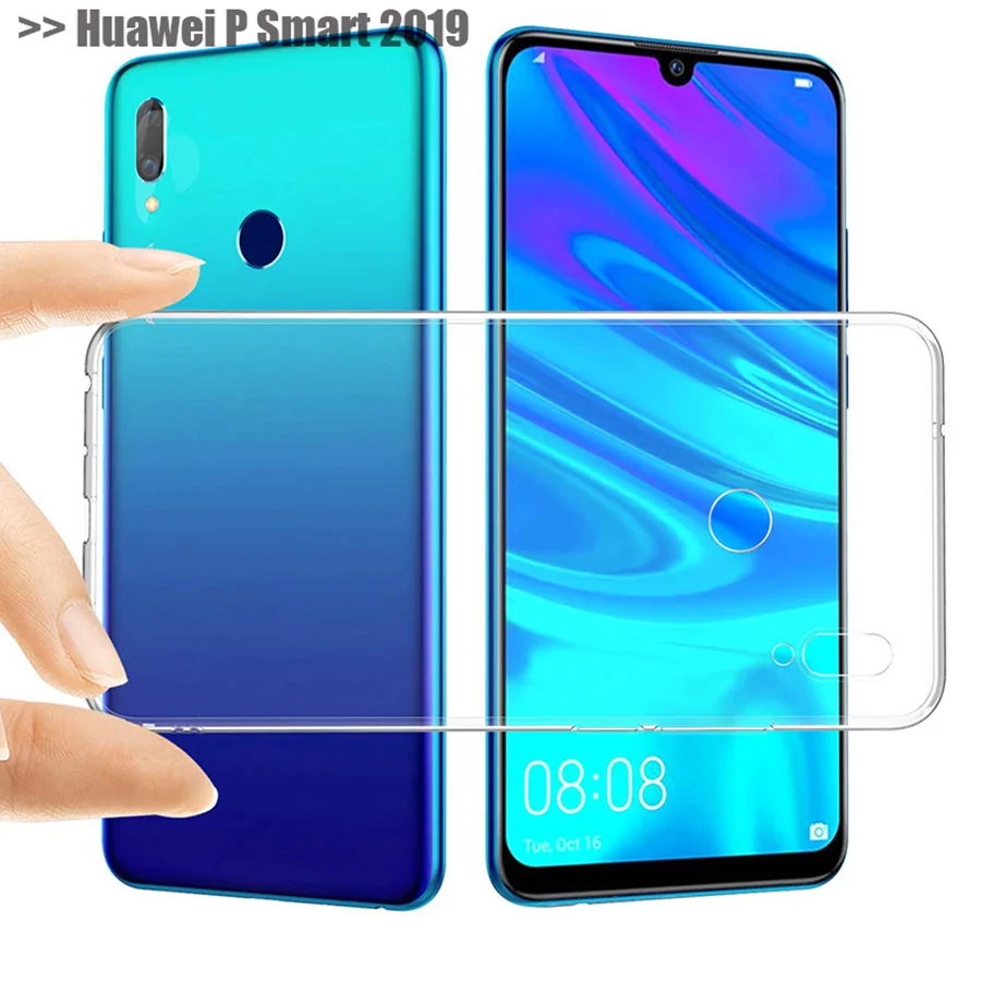 

For Huawei P Smart 2019 Case Clear TPU Silicone Soft Anti-Knock Protective Back Cover For Huawei P Smart 2019 POT-LX1 6.21inch