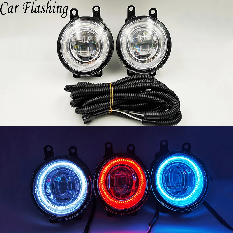 

Car Flashing 2Pcs Car LED Angel Eyes Fog Light Lamp For Lexus LX570 RX450h IS250 GX For Toyota Camry Corolla Yaris RAV4 Avalon
