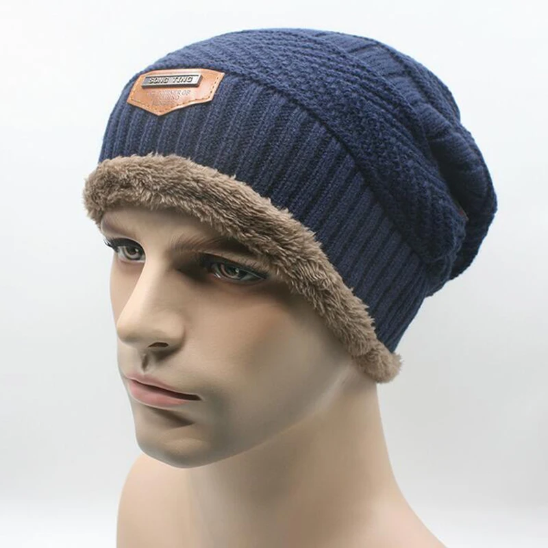 

2017 Winter Hats Beanies For Men Gorro Beanie Fringe Designer Plus Velvet Hat Knitted Caps Bonnet Mens Skullies Touca Inverno