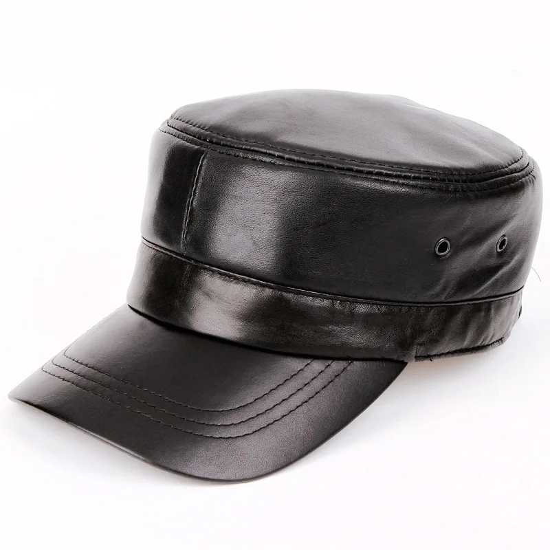 black leather hat womens