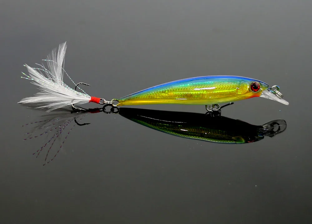 HENGJIA 1 unid 7,2G 9 cm pesca wobblers láser Minnow señuelo pesca swimbait aparejos anzuelos crankbait isca cebo duro artificial