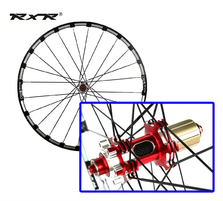 RXR MTB горный велосипед CNC полый передний 2 задний 5 герметичные титаново-Углеродистые подшипники ступицы 26/27. 5/29 дюймов Дисковые Тормозные колеса обода
