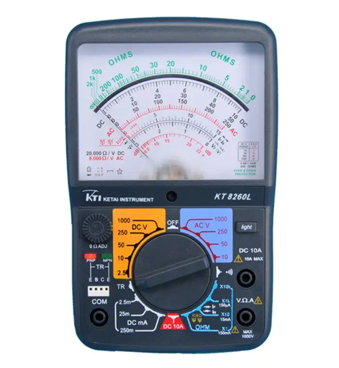 KT8260L high sensitivity Analog Multimeter with backlight function