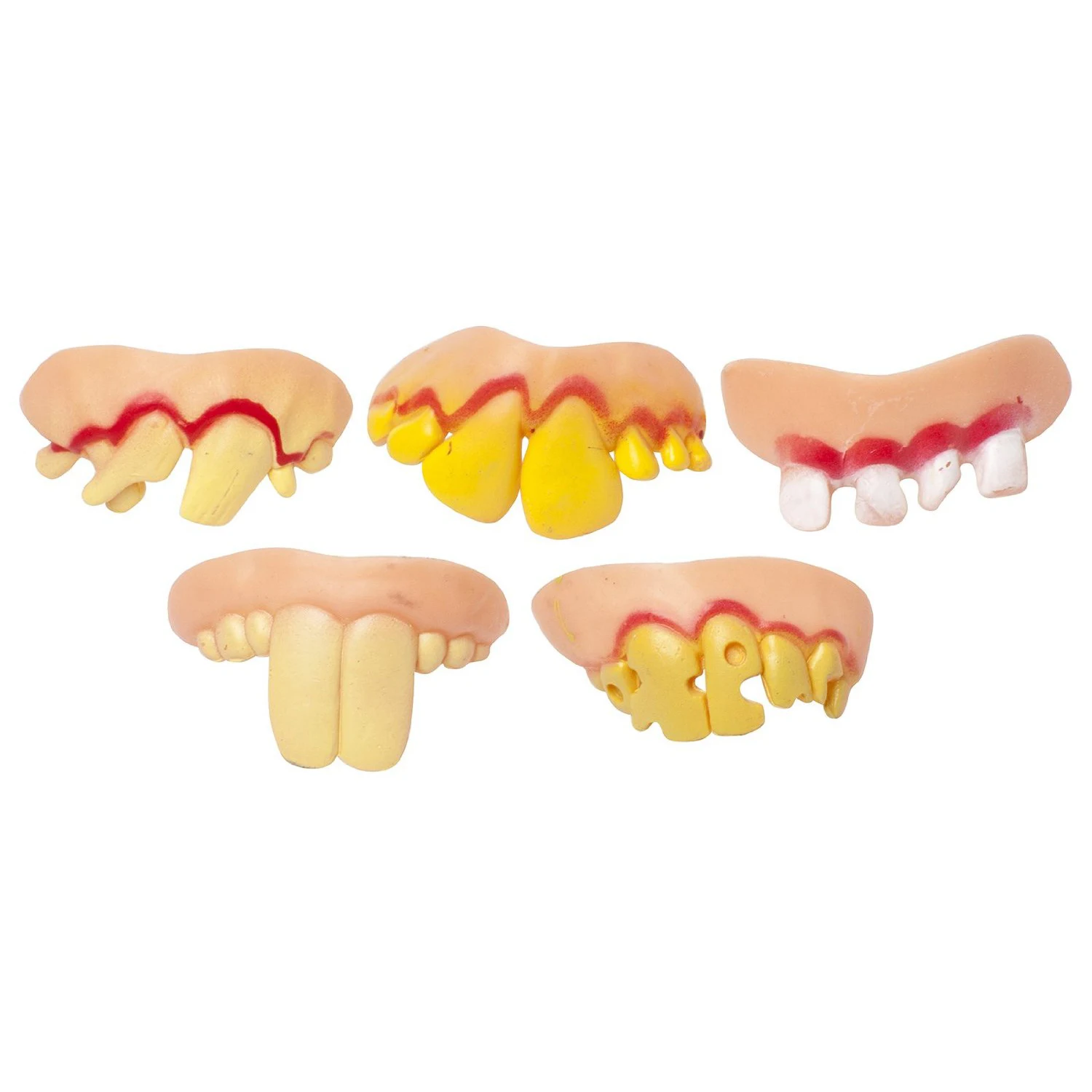 

5 pcs. Funny Gift Costume Party Ugly Gag faked teeth