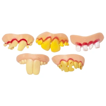 

5 pcs. Funny Gift Costume Party Ugly Gag faked teeth