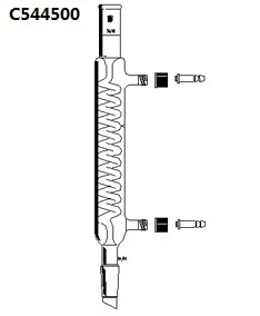 

c544500,Condenser, Graham, Removable Hose Connections, Joints size:24/40, Jacket Length:500mm, O.D. Hose Connection:10mm