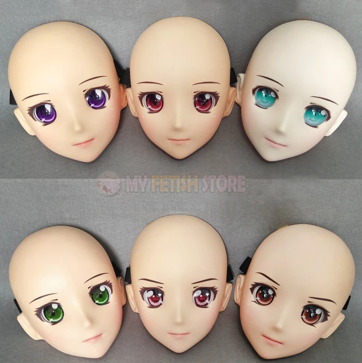 XiaoJiang10) Женская милая девушка Смола половина головы маска кигуруми с BJD глаза косплей аниме ролевая маска Лолиты кукла кроссдресс